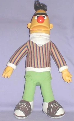 PELUCHE VINTAGE BART 1, Rue Sésame état d'usage 38 cm - Collection