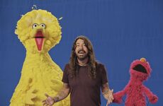 Dave Grohl with Big Bird and Elmo