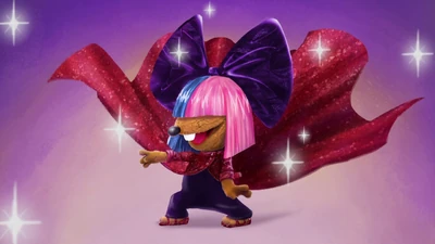 Rizzo in a Sia costume on the Muppet Babies episode "My Brother Vinny"