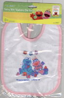 Cookie Monster and Lola; terry bib with vinyl back