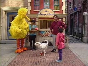 Luis, Maria, and  take care of a lost dog.