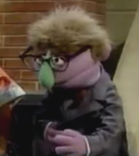 Lavender man in Monsterpiece Theater: ABCD Blue