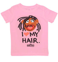 "I ♥ My Hair" (pink, twist illustration) t-shirt