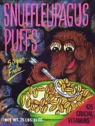 "Snuffleupagus Puffs" artwork by Mike Pantuso
