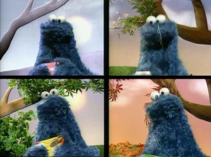 sesame street cookie monster eating cookies