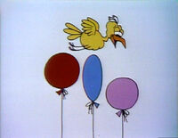 A bird subtracts balloons Artist: Cliff Roberts (First: Episode 0530)