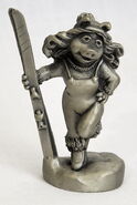 "Queen of the Slopes" figurine, 1981. Pewter.