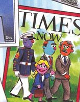 Betty Lou imagines herself on the cover of "Times Now"