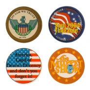Four stickers included with the shifty-eyed variant