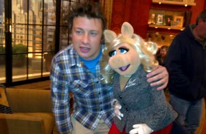 Jamie Oliver and Piggy.
