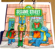 Sesame street general store christmas shopping bag ff