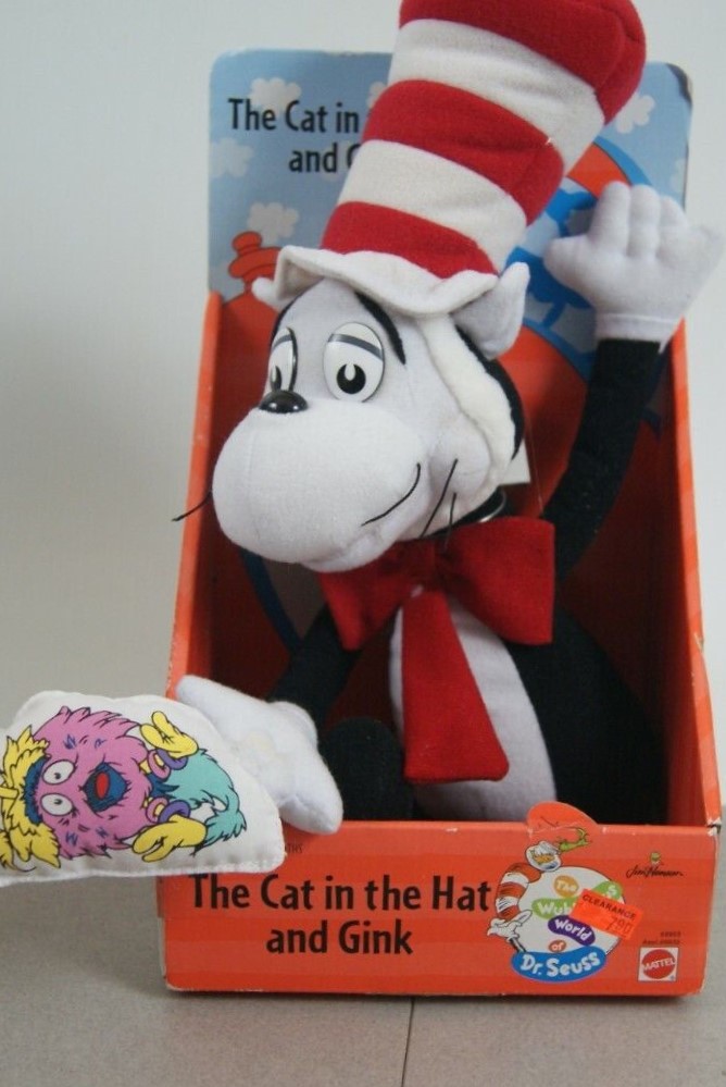 Wubbulous World Of Dr Seuss Plush Mattel Cat In The Hat & Gink Finger  Puppet 11"