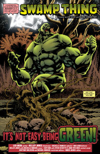 The featured story in Convergence: Swamp Thing #1 (2015) is titled "It's Not Easy Being Green!"