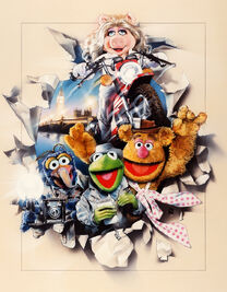 The Great Muppet Caper art Acrylic paints & colored pencils on gessoed board 30x40 inches 1981