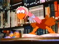 Scooter & Skeeter worms with Animal as an ostrich.