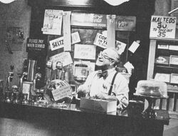 An early view of Hooper's Store from the first season, showing some of the items on sale in 1969.