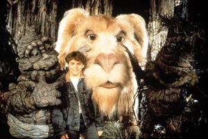 Richter with several of the film's Creature Shop creations