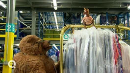 Bobo and a rat in the stockroom