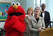 Secretary Kathleen Sebelius at a 2009 news conference, launching the "Healthy Habits for Life" PSA campaign.