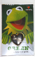 "Green With a Heart of Gold" pin card