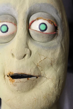 A crumbling Digit puppet prior to its restoration for display at the .