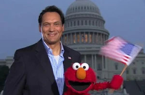 Jimmy Smits and Elmo wish the country Happy Birthday.