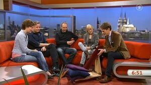 Kaiser with Morar-Haffke and Paas on Morgenmagazin in October, 2011