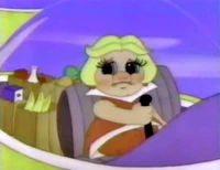 Jane Spaceton in her car.