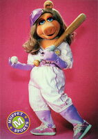 #22. Diamonds Are a Pig's Best Friend Miss Piggy playing baseball