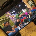 Puppeteers on the set