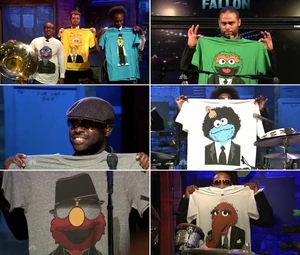 Super Grover 2.0's presents for The Roots.
