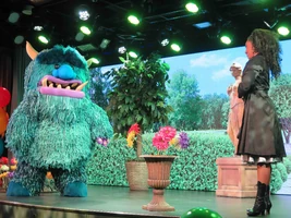 Happy Girl Meets a Monster