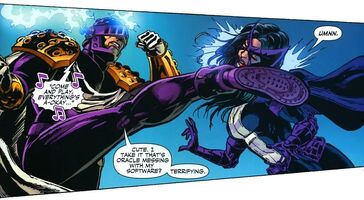 Birds of Prey #95 (2006) by Gail Simone depicts one character hacking into a villain's computer software, making it play the "Sesame Street Theme."