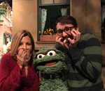 Anne and Wil Wheaton with Oscar