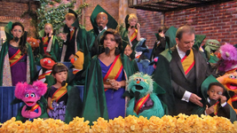 Several Muppet characters donned false Van Dykes when impersonating the Count in Sesame Street Episode 4411.