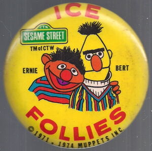 Ice follies 1974 bert ernie button