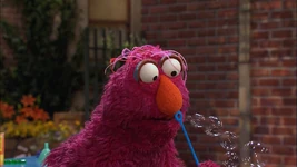 Telly blowing bubbles in Sesame Street Episode 4259