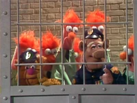 Various criminals, suspects and other characters are put in the station's holding cell in the "Bear on Patrol" sketches on The Muppet Show.