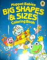 Muppet Babies Big Shapes & Sizes Coloring Book Longmeadow Press 1988