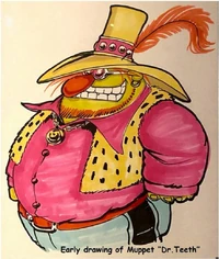 Taylor's original sketch for Dr. Teeth.