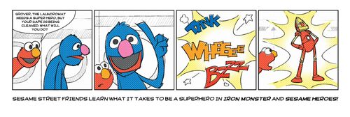 A comic strip posted online by Sesame Workshop to promote the DVD release.