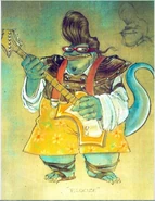 Concept art of "Blooze," a proposed bass player for The Jim Henson Hour.