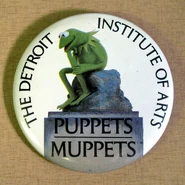Detroit Institute of Arts Puppets-Muppets souvenir button