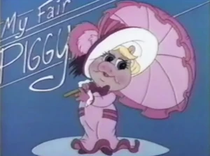 Baby Piggy imagines herself in the role of Eliza Doolittle.