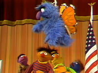 Herry Monster in Sesame Street "Butterfly" pageant