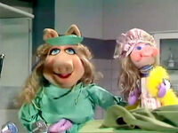 Nurse Piggy plays with a pig puppet on the UK Spot in episode 511 of The Muppet Show. The puppet also appears in Geppetto's workshop in episode 508.