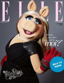 Miss Piggy on the cover of ELLE (UK) (2014)