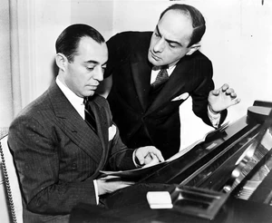 Lorenz Hart (right) with Richard Rodgers in 1936.