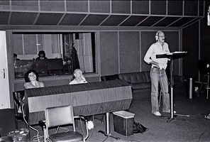 Irvin Kershner with Frank Oz recording ADR