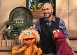 Keegan-Michael Key with Oscar, Zoe and Telly